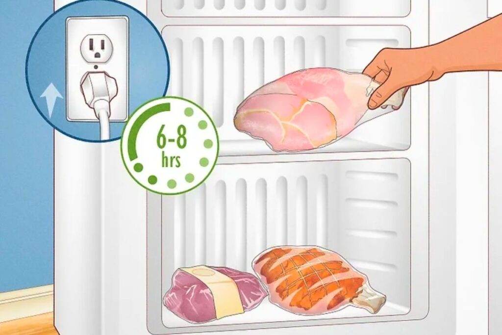 Khởi động lại tủ lạnh sau khi vệ sinh ngăn đông xong