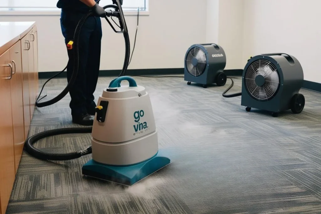 Go Vina sử dụng công nghệ giặt hơi nước nóng kết hợp quạt sấy