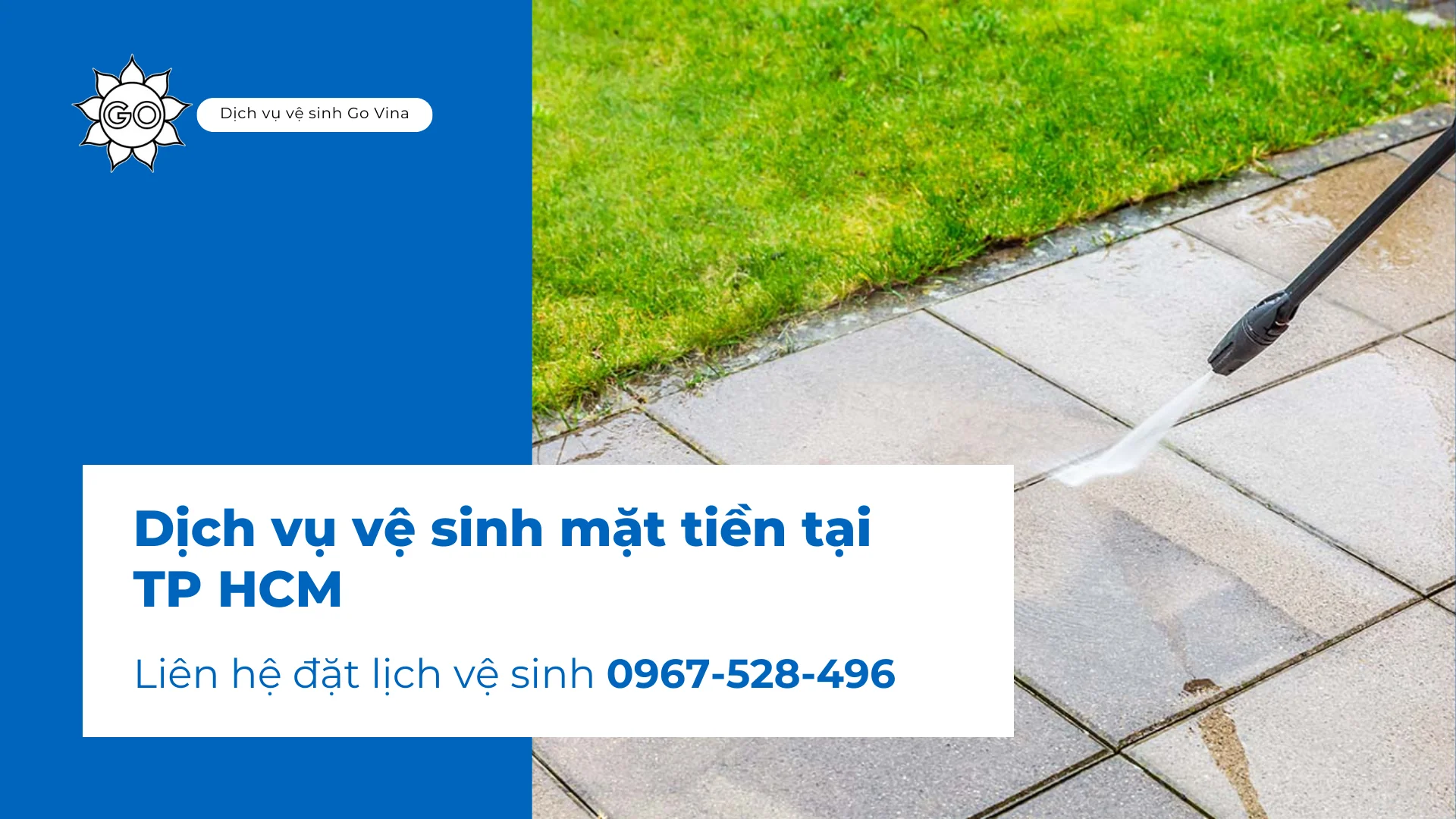 Ảnh bìa dịch vụ vệ sinh mặt tiền, thể hiện không gian sạch sẽ và chuyên nghiệp.