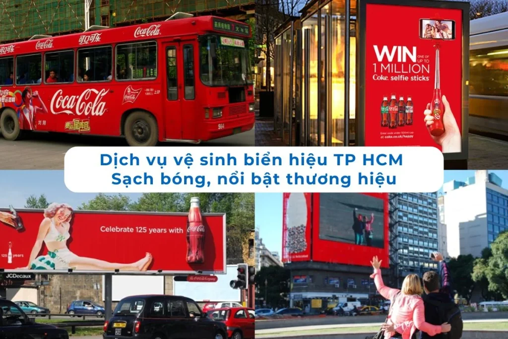 Biển hiệu sạch sáng sau khi vệ sinh chuyên nghiệp.