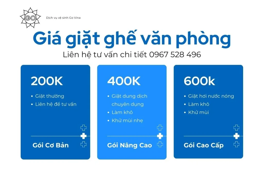 Bảng báo giá dịch vụ giặt ghế văn phòng của Go Vina
